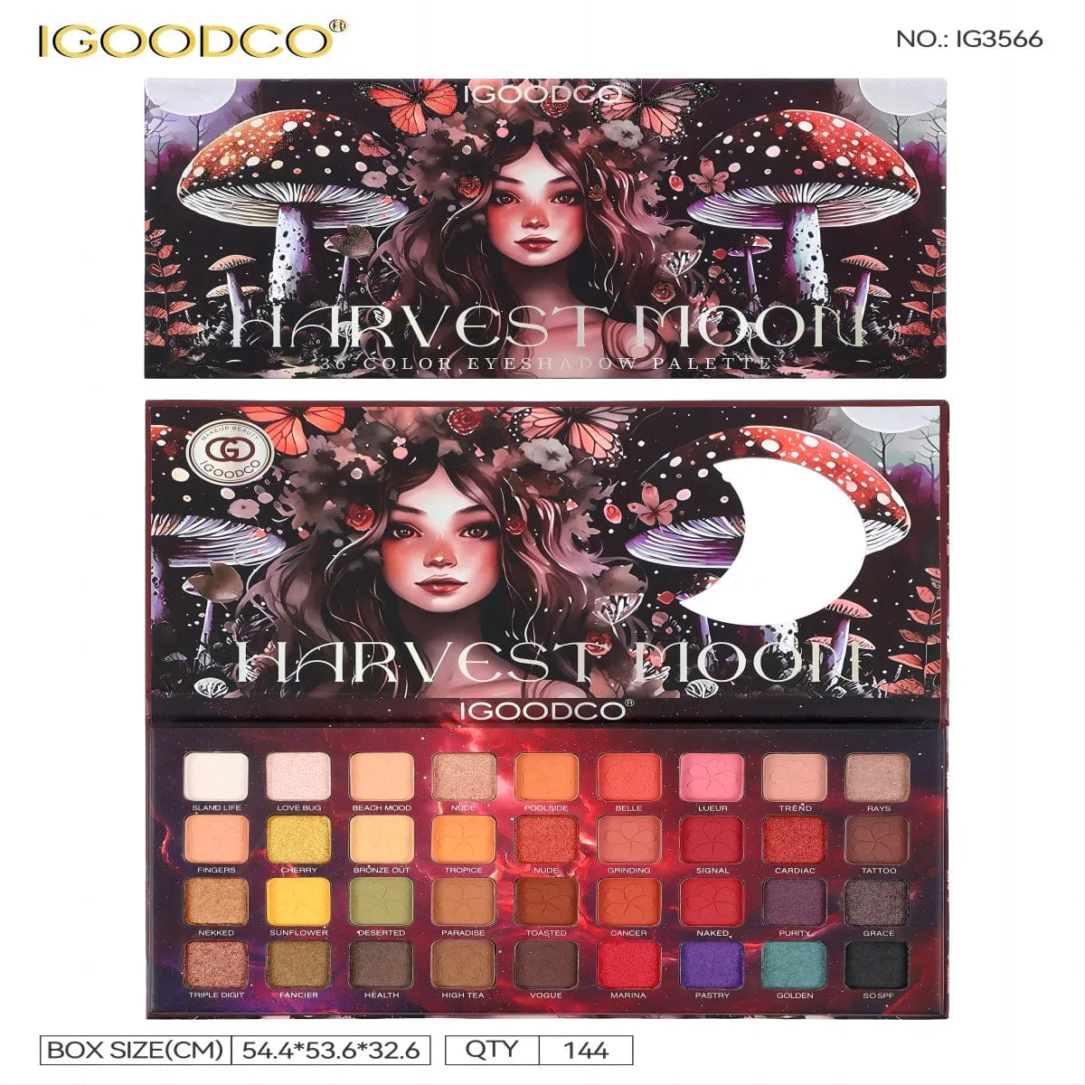 GOODCO Harvest Moon 36 Color Eyeshadow Palette