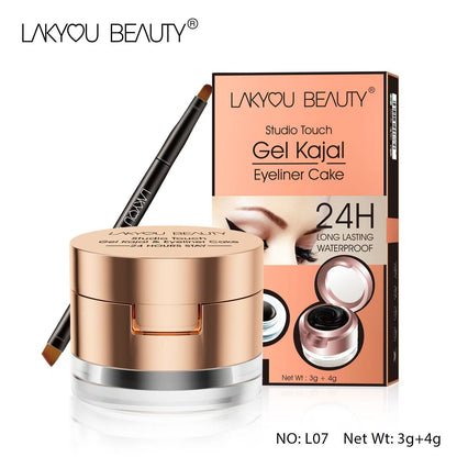 Lakyou Beauty Studio Touch Gel Kajal Eyeliner Cake 24 Hours Stay