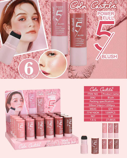 Color Castle Powerfull Blush On 6 Color Set