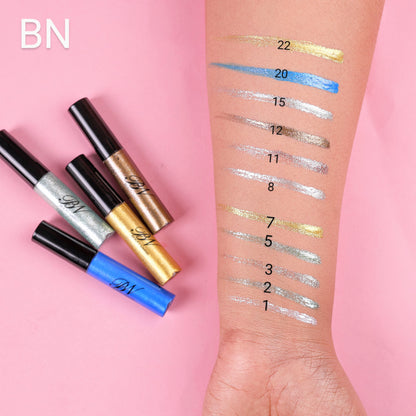 Beauty Nakeed BN Shiny And Charming Eye Makeup Highlighter Liquid Glitter Eyeliner 12Pcs Set