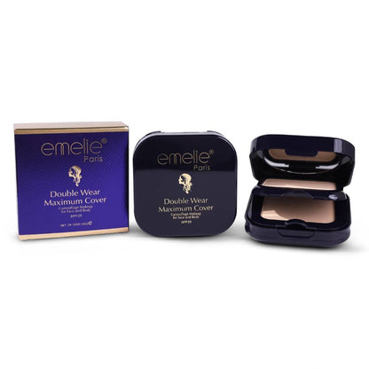 Emelie Double Wear Maximum Cover Pressed Powder